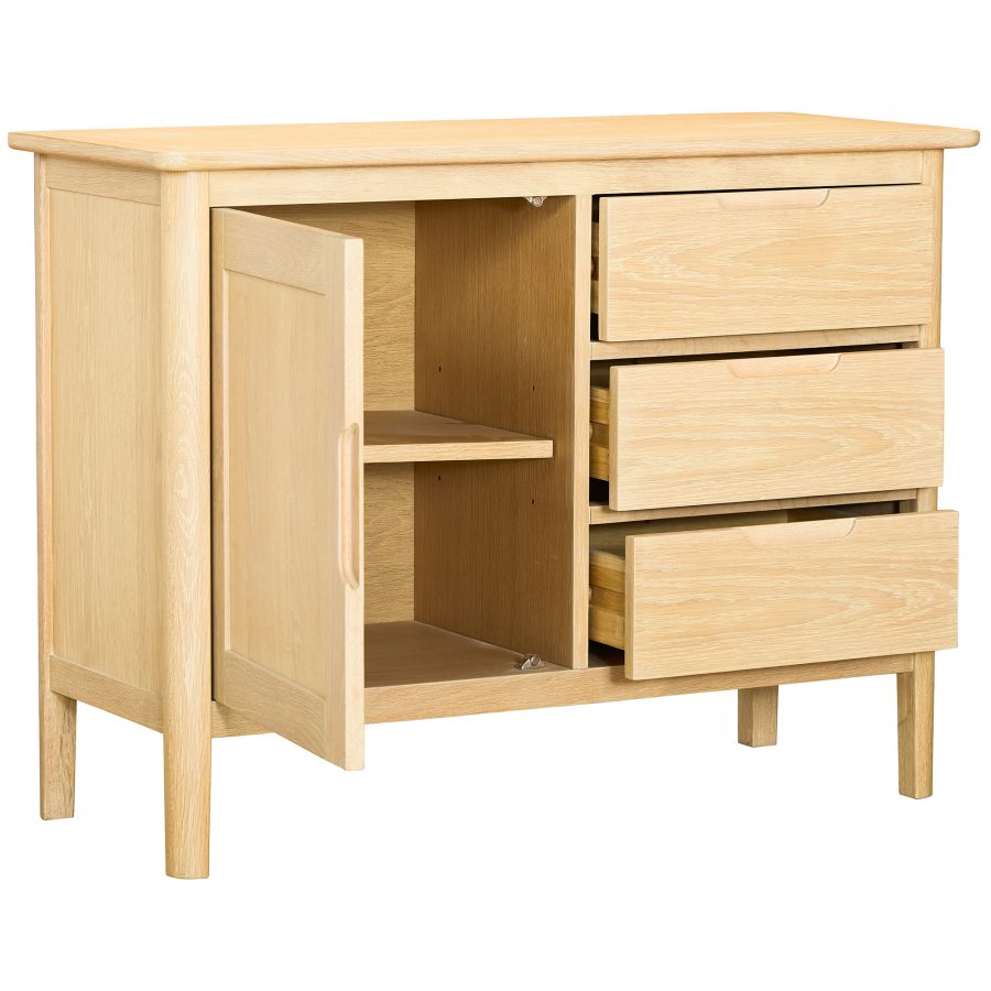 Bella Small 1 Door 3 Drawer Sideboard - Image 2
