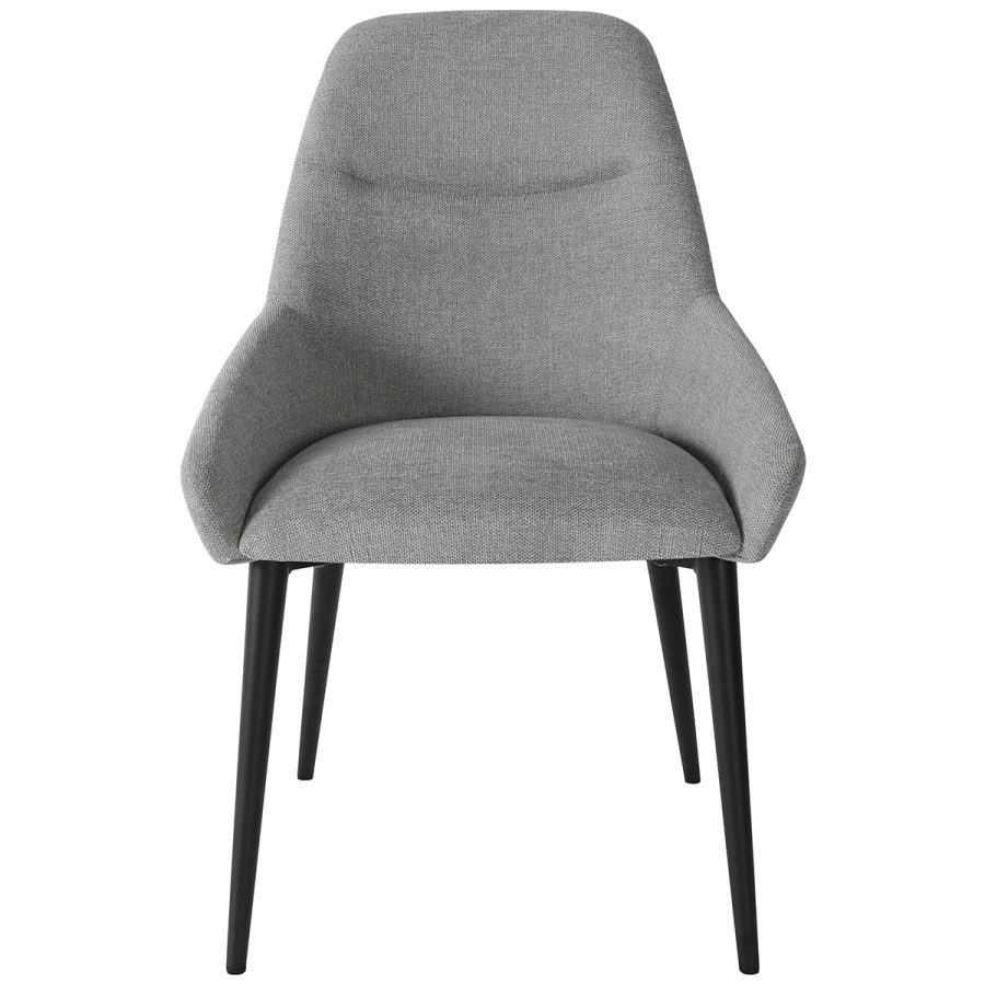 Carter Fabric Dining Chair in Light Grey - Image 4