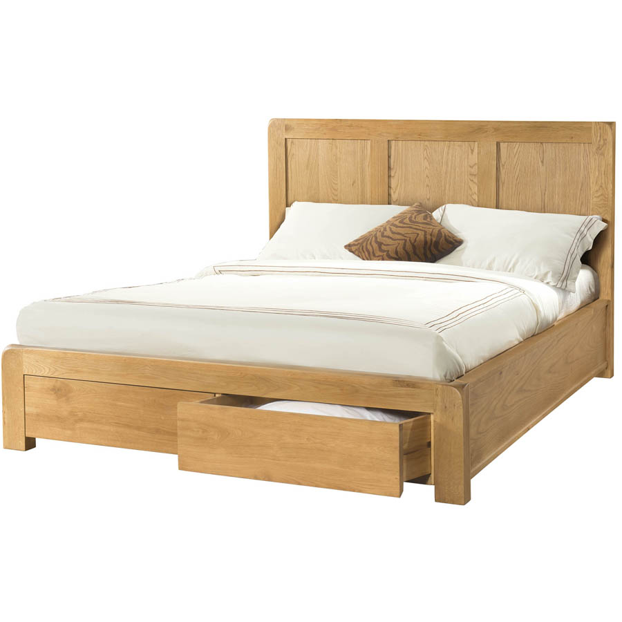 Ava Double 4'6" Bed Frame With 2 Storage Drawers