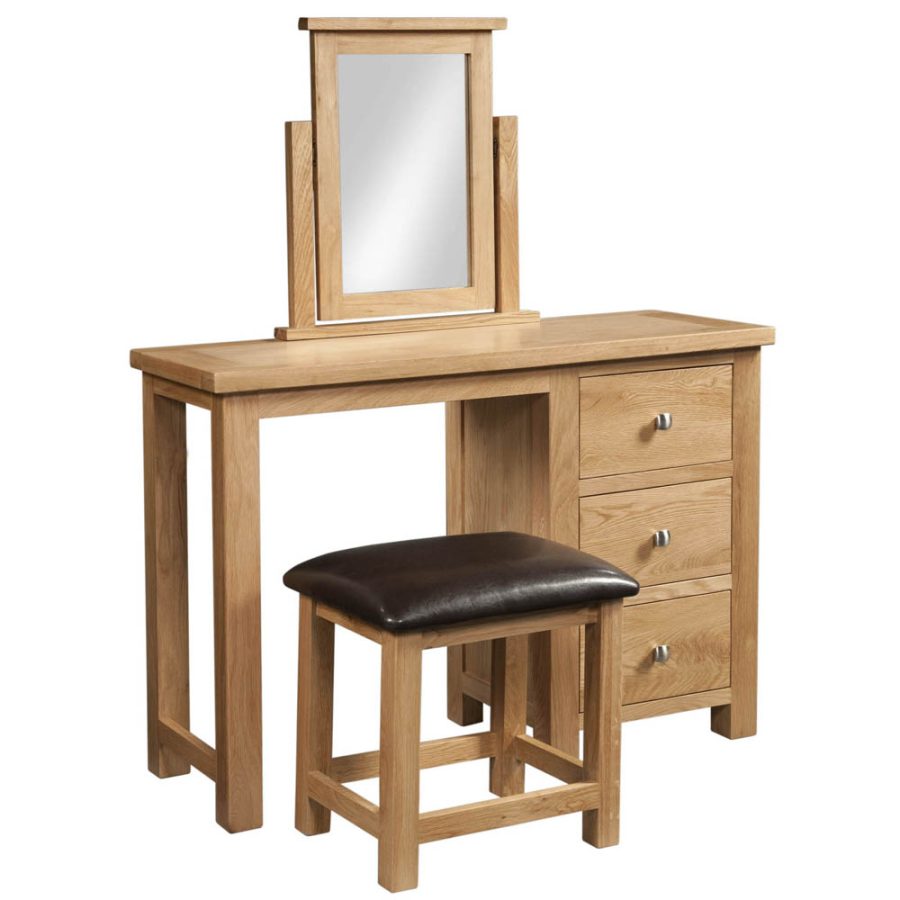 Darcy Single Pedestal Dressing Table And Stool
