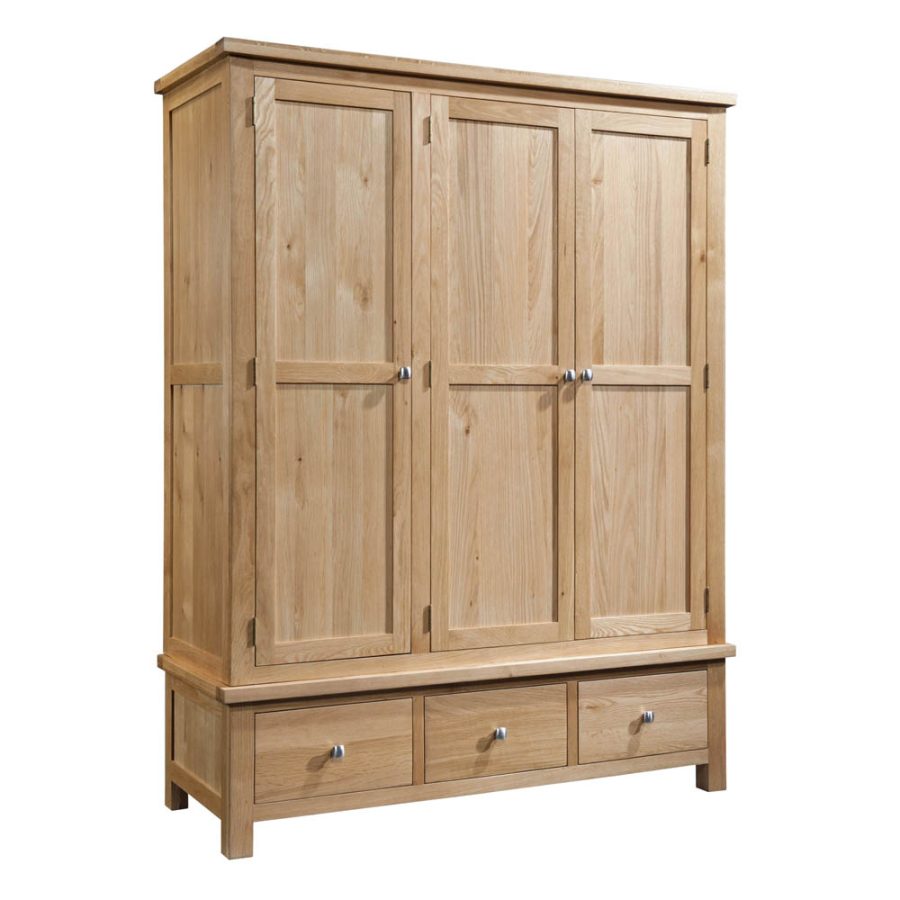 Darcy Triple Wardrobe With 3 Drawers