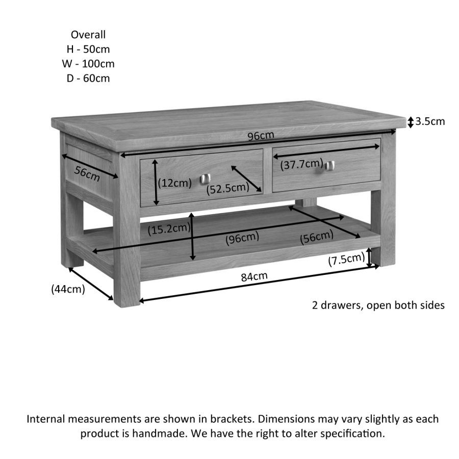 Dora Coffee Table With 2 Drawers - Image 4