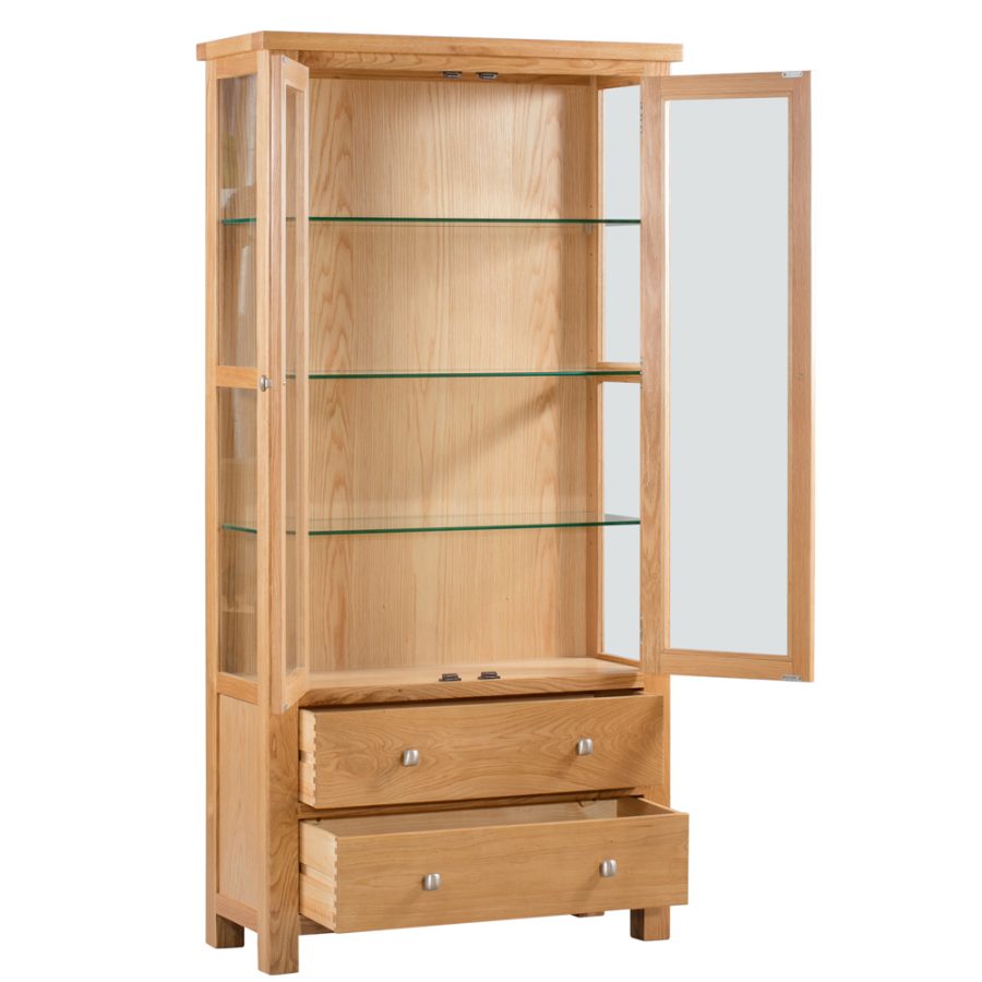 Darcy Glazed Display Cabinet with Light - Image 2