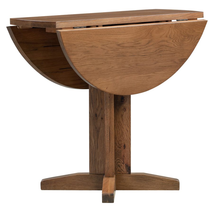 Dora Round Drop Leaf Dining Table 90cm - Image 2