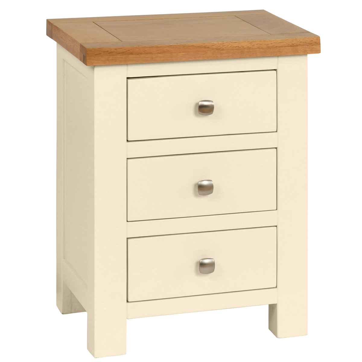 Dawn 3 Drawer Bedside in Ivory