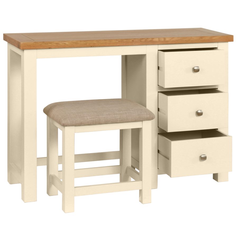 Dawn Dressing Table + Stool in Ivory - Image 2