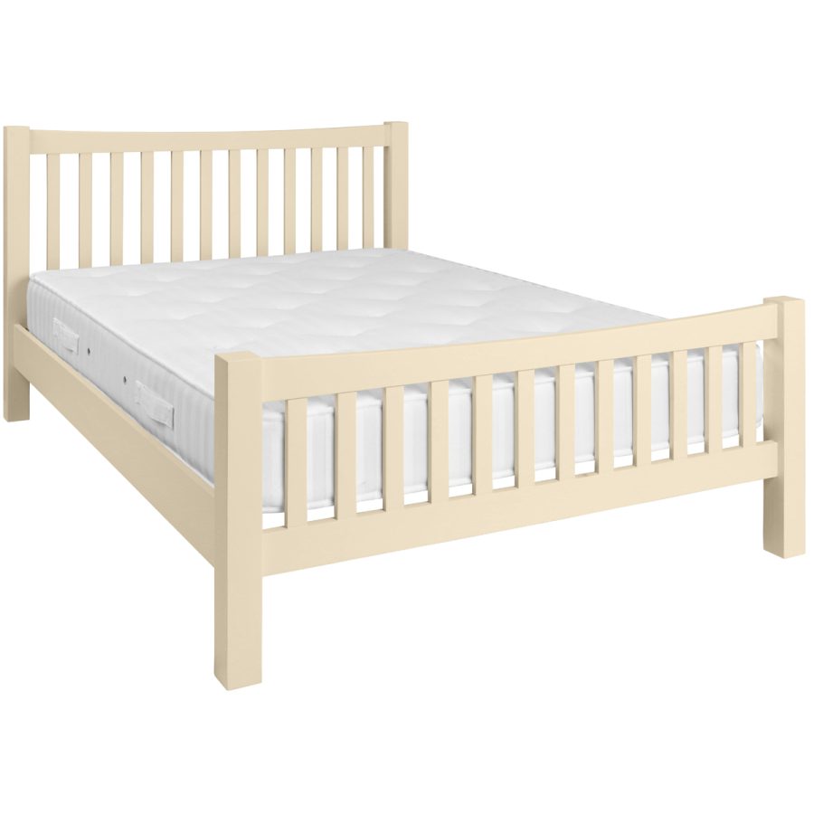 Dawn King 5' Slatted Bed Frame in Ivory