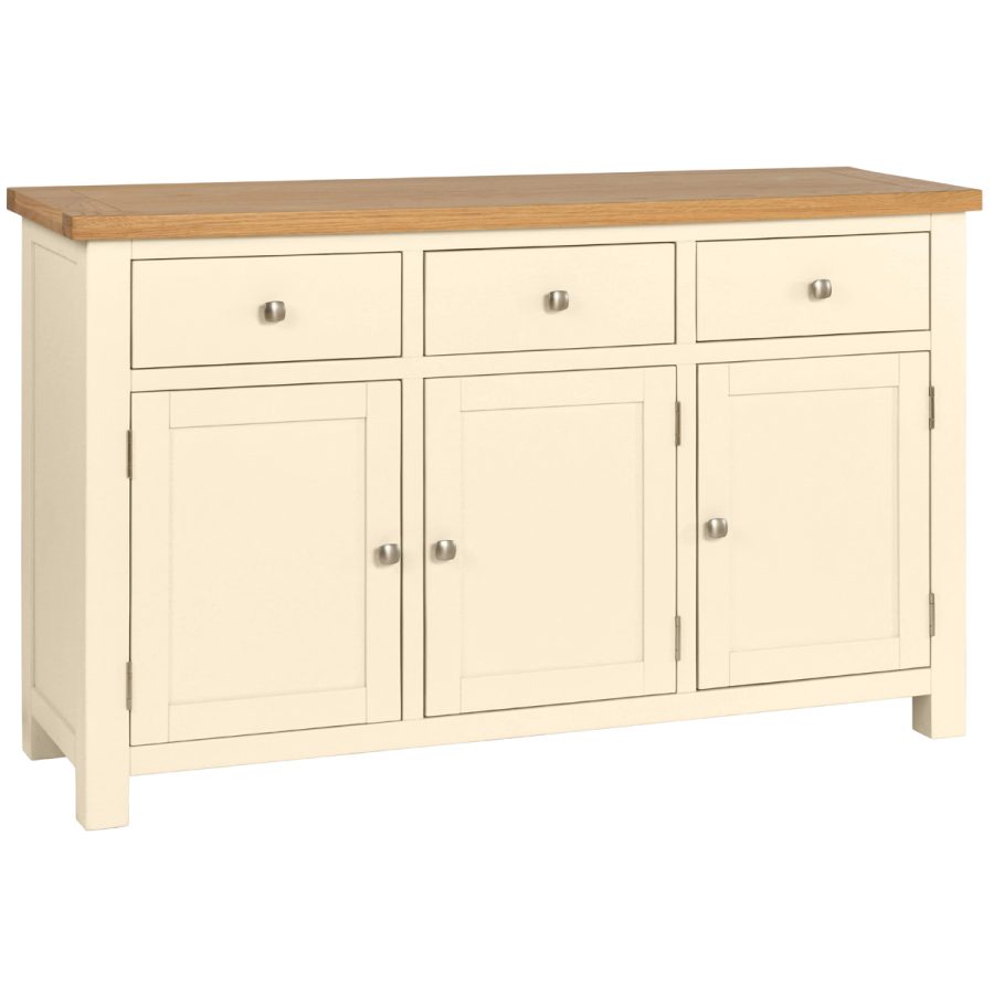 Dawn 3 Door 3 Drawer Sideboard in Ivory
