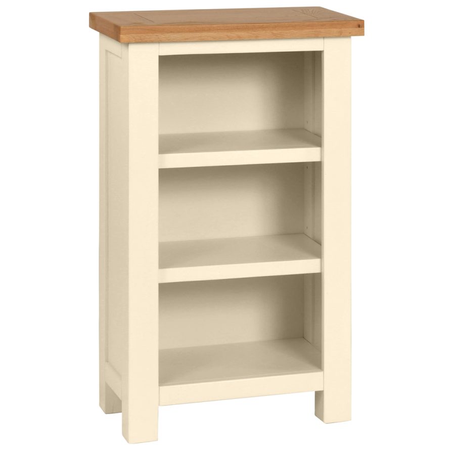 Dawn Compact Bookcase in Ivory