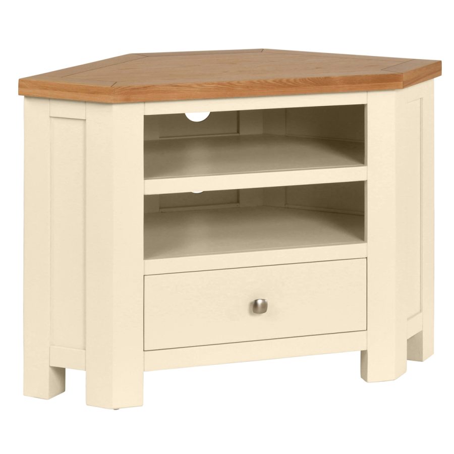Dawn Corner TV Unit in Ivory