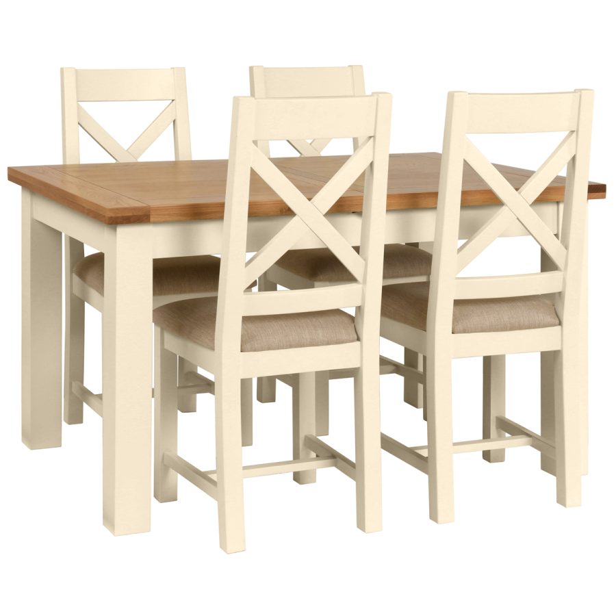Dawn Medium Extending Dining Table 132-198 cm in Ivory - Image 4