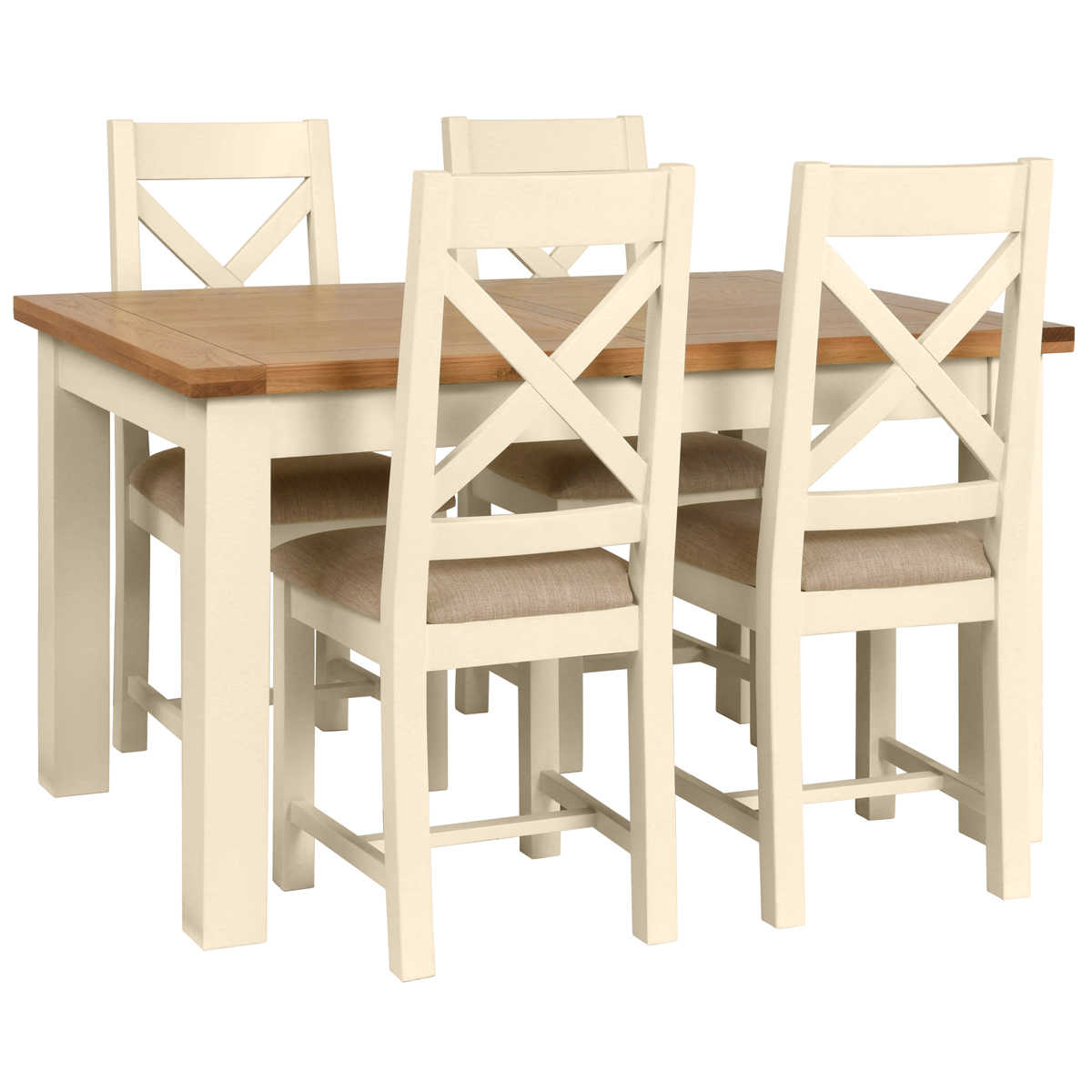Dawn Medium Extending Dining Table 132-198 cm in Ivory - Image 4
