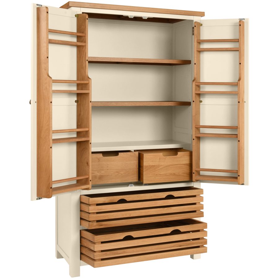 Dawn Double Larder Cupboard in Ivory - Image 2