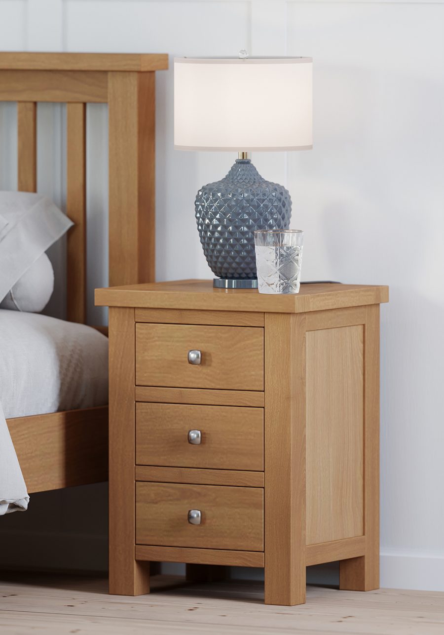 Darcy 3 Drawer Bedside - Image 3