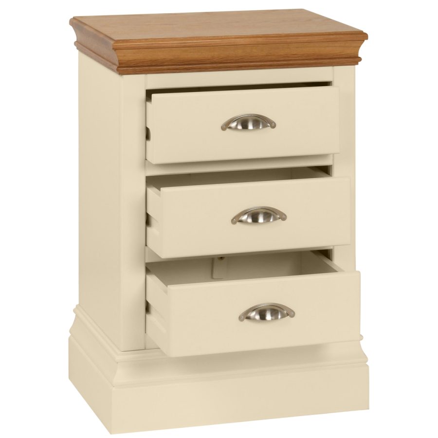 Luna 3 Drawer Bedside - Image 2