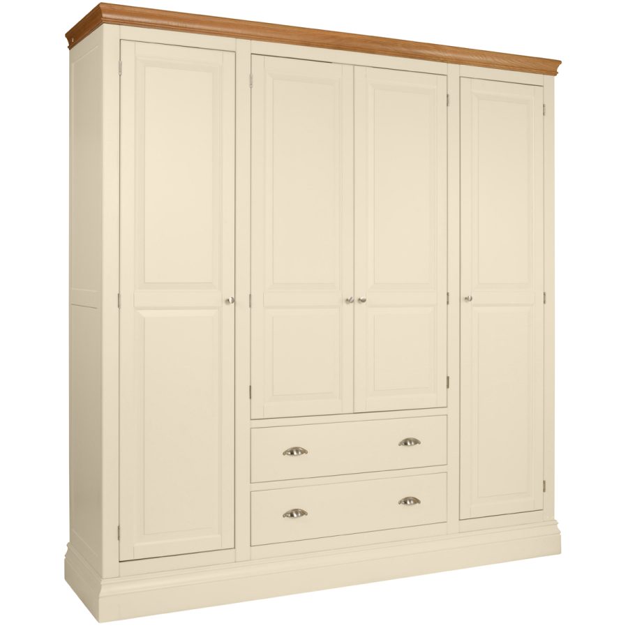 Luna Quad Wardrobe With Two Drawers