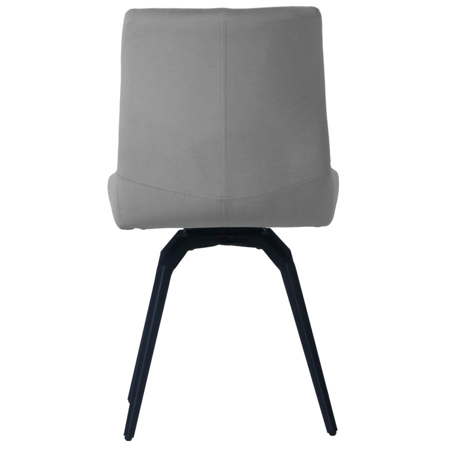 Milo Velvet Swivel Chair Light Grey - Image 5