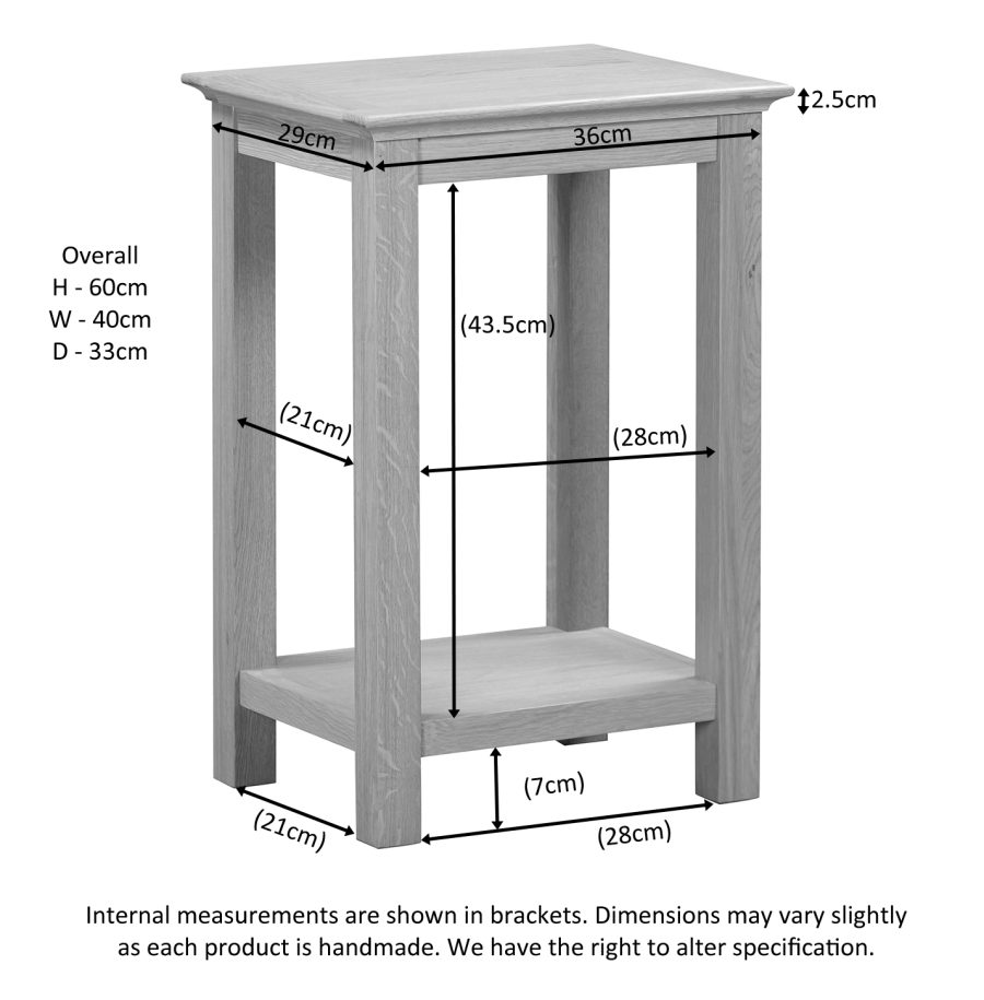 Monica Tall Lamp Table with Shelf - Image 6