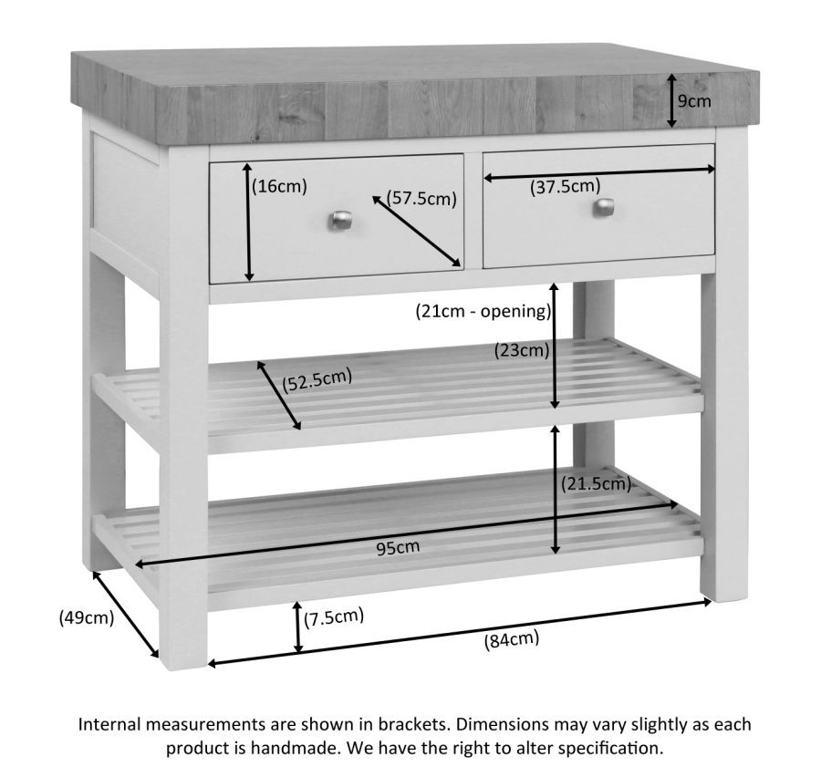 Dawn Butcher's Block in White - Image 2
