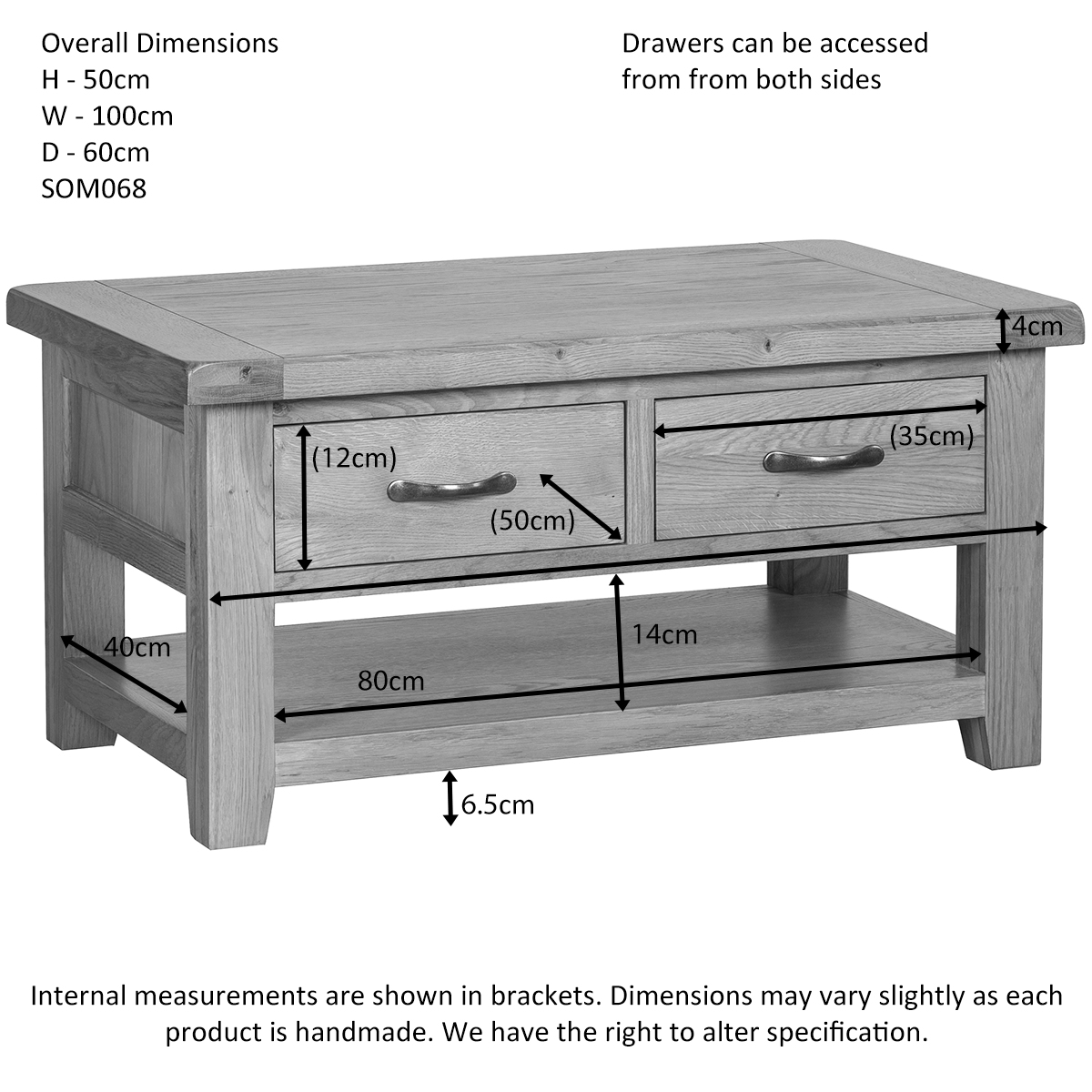 Sofie Coffee Table With 2 Drawers - Image 6
