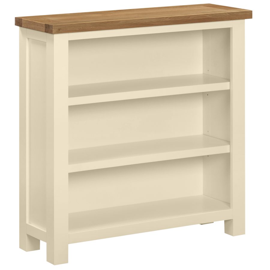 Dawn Small Wide Bookcase in Ivory (DPT061)