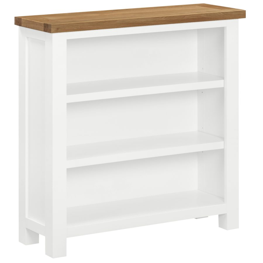 Dawn Small Wide Bookcase in White (DPT061)