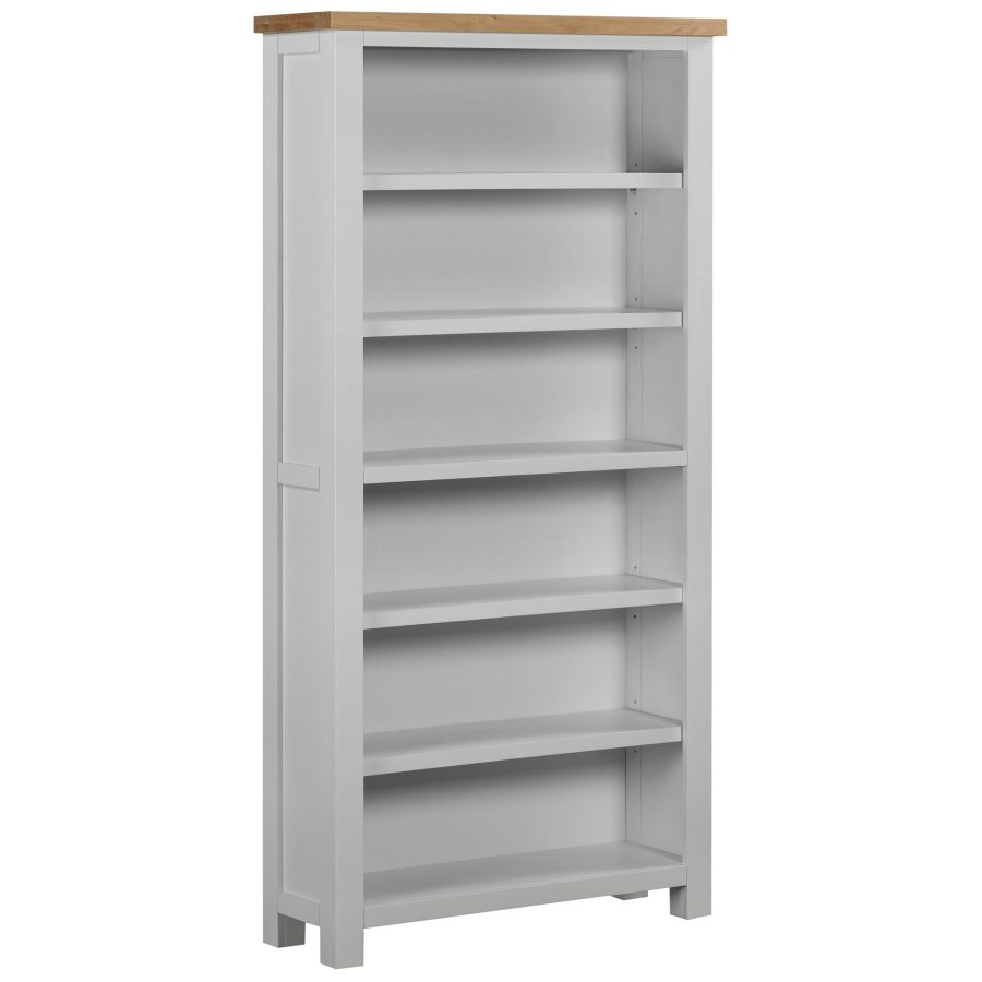 Dawn Tall Wide Bookcase in Moon Grey (DPT063)
