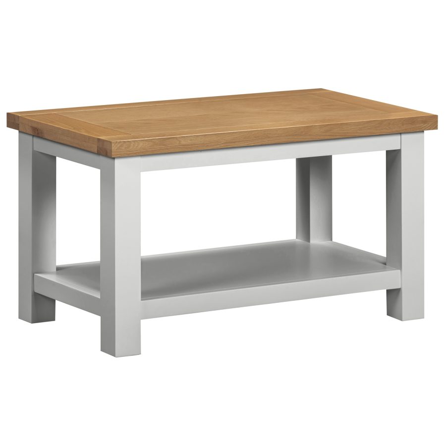 Dawn Small Coffee Table With Shelf in Moon Grey (DPT069)