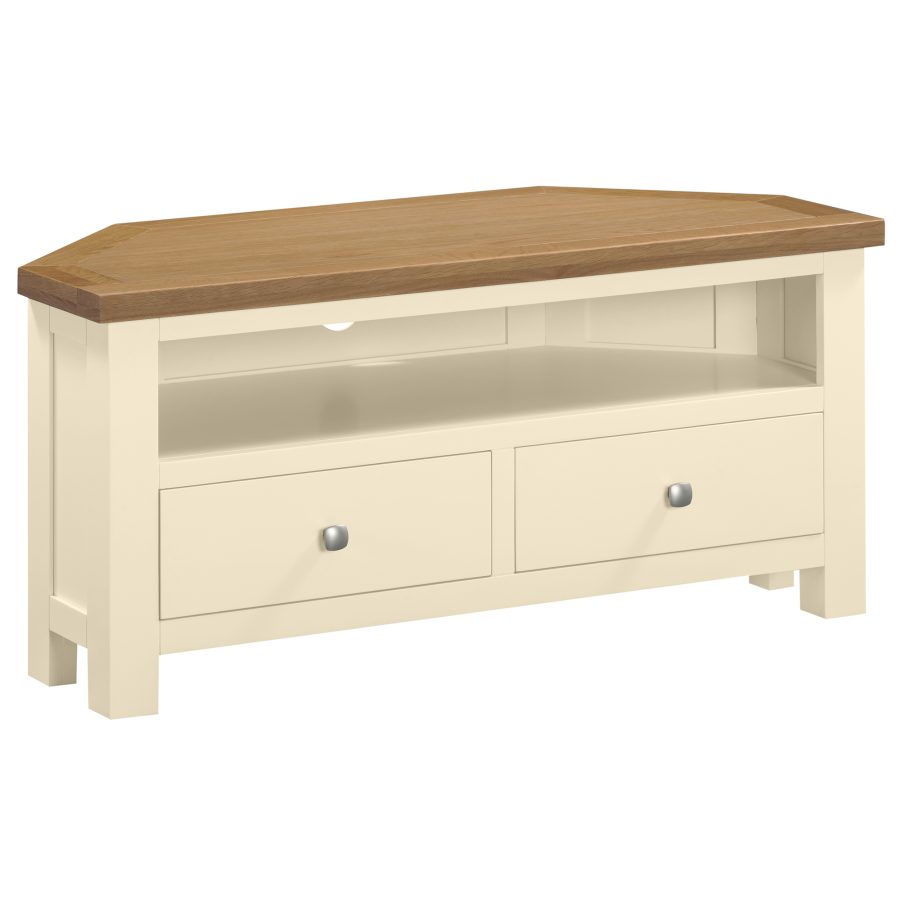 Dawn Wide Corner TV Unit in Ivory (DPT074)