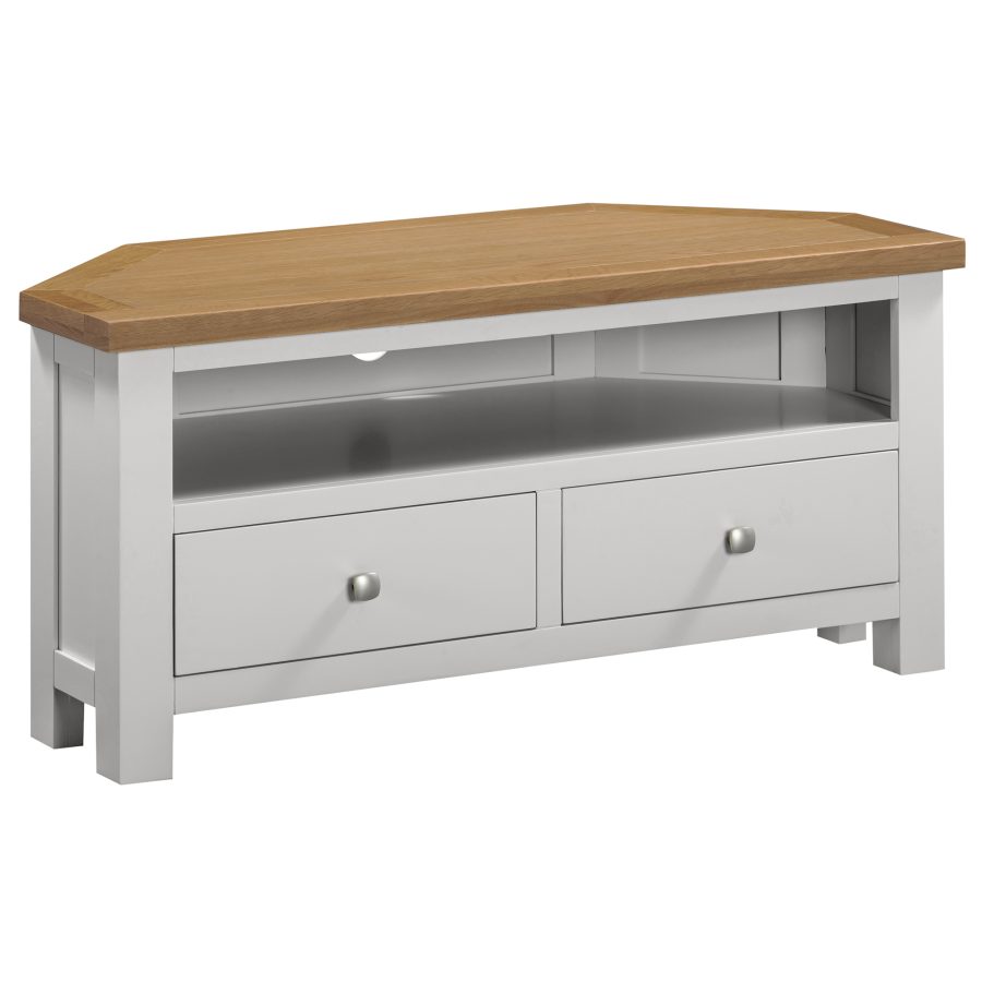 Dawn Wide Corner TV Unit in Moon Grey (DPT074)