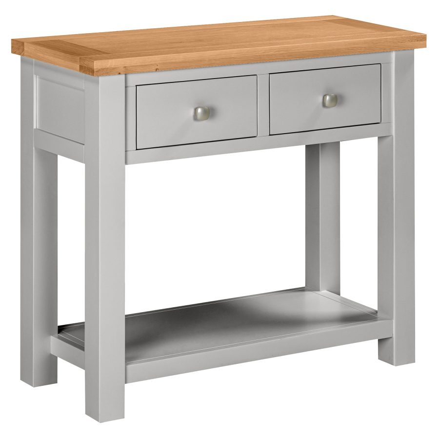 Dawn 2 Drawer Console Table in Moon Grey (DPT079)