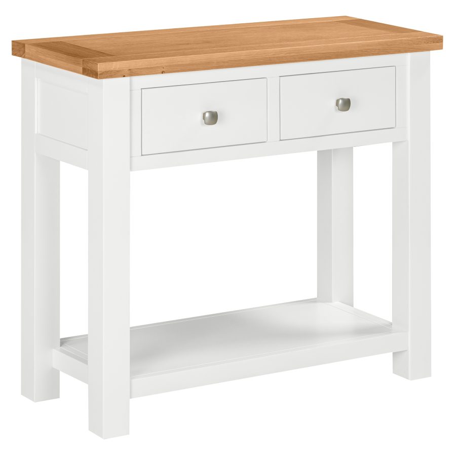 Dawn 2 Drawer Console Table in White (DPT079)