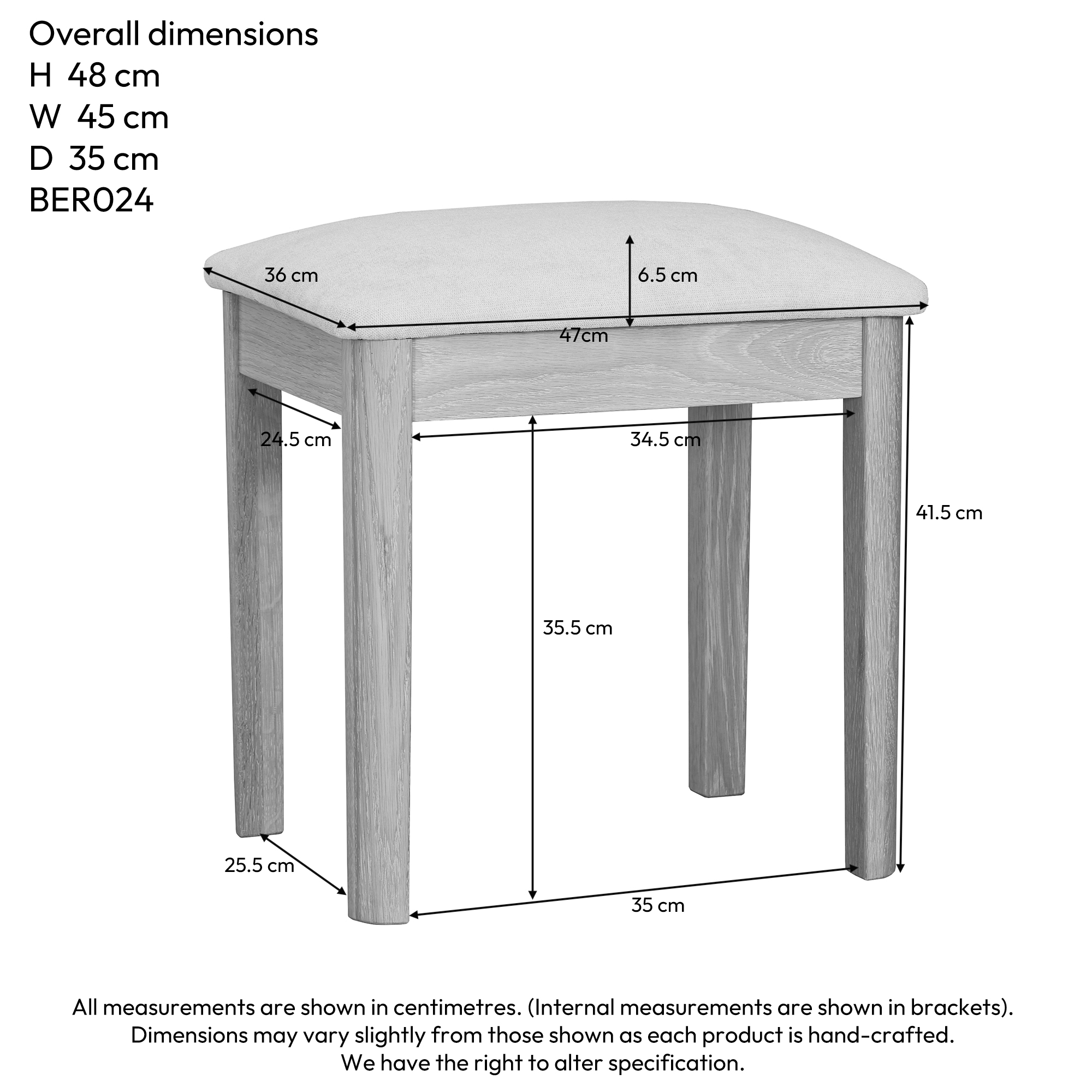 Bella Bedroom Stool - Image 6