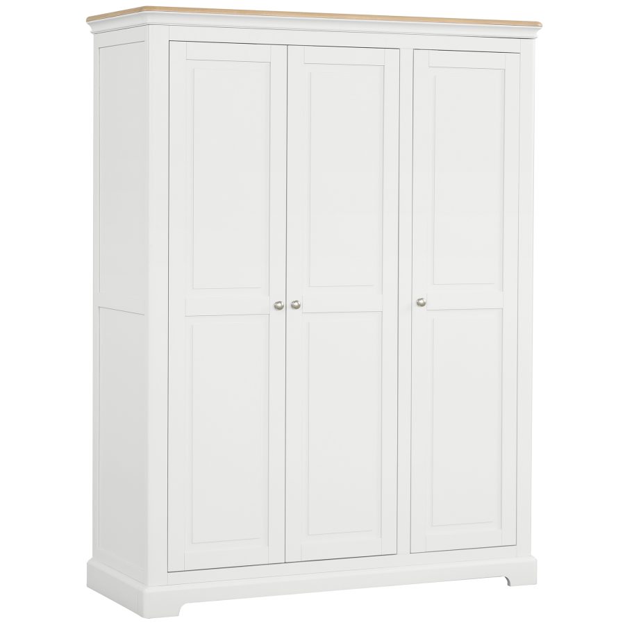 Lydia Triple Robe with Shelves in White