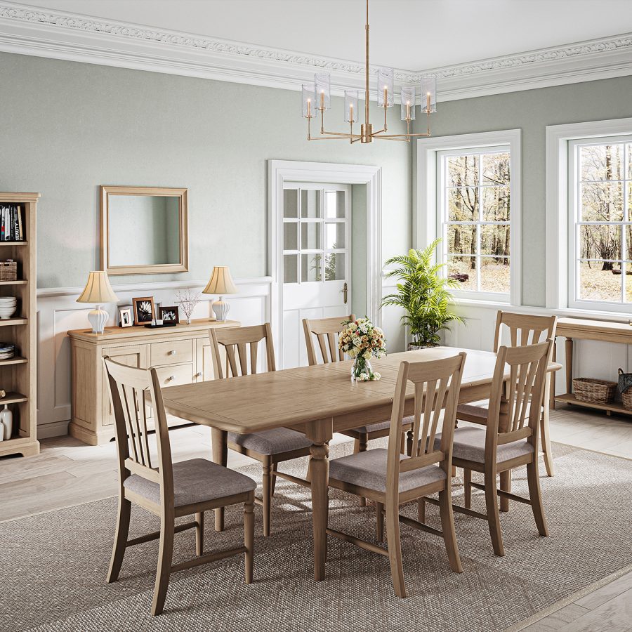 Large Extending Dining Table 185-245 (LOK095)