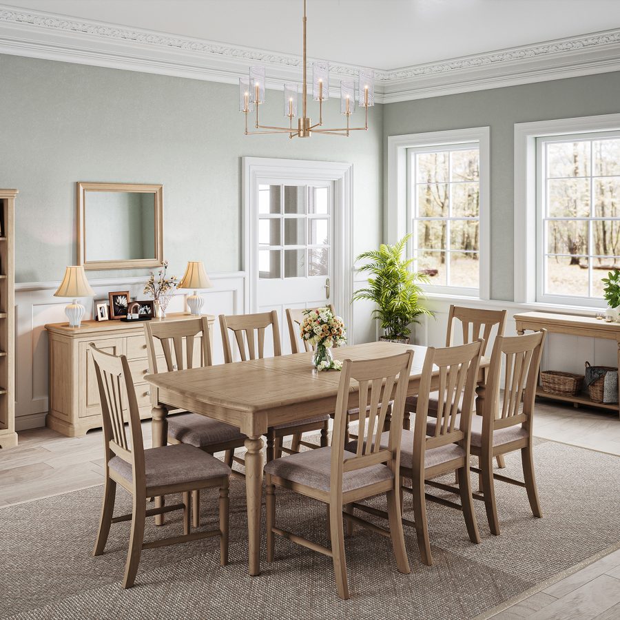 Medium Extending Dining Table 136-196 (LOK094)