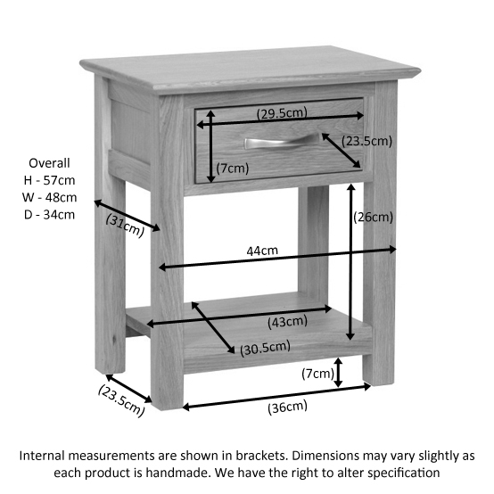 Neve One Drawer Night Stand - Image 4