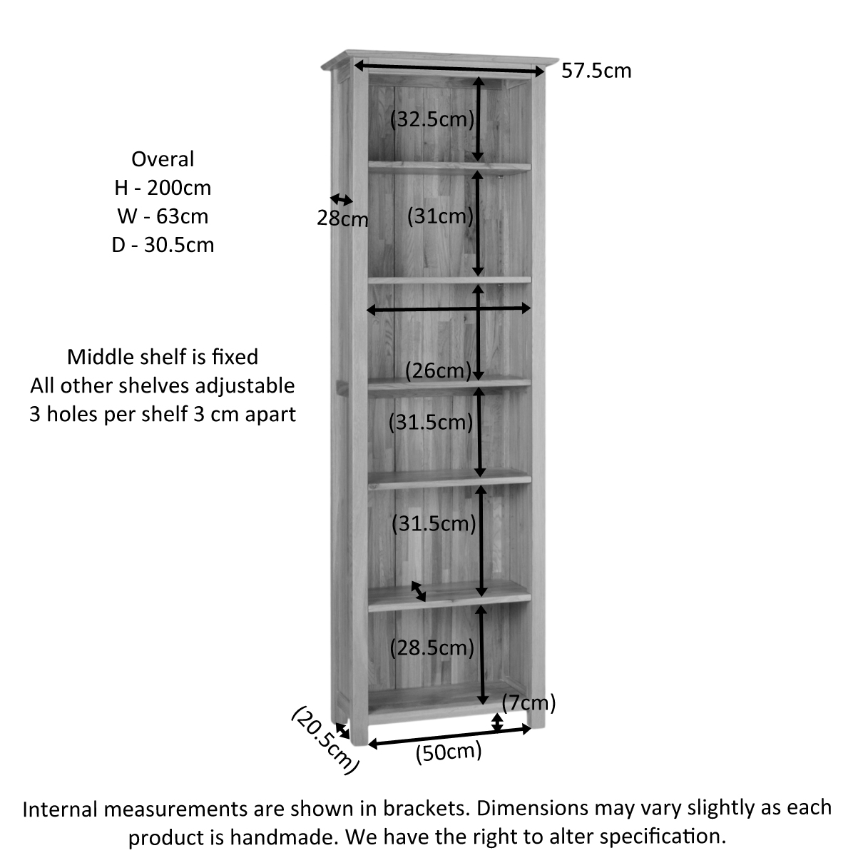 Neve Narrow 6' Bookcase - Image 4