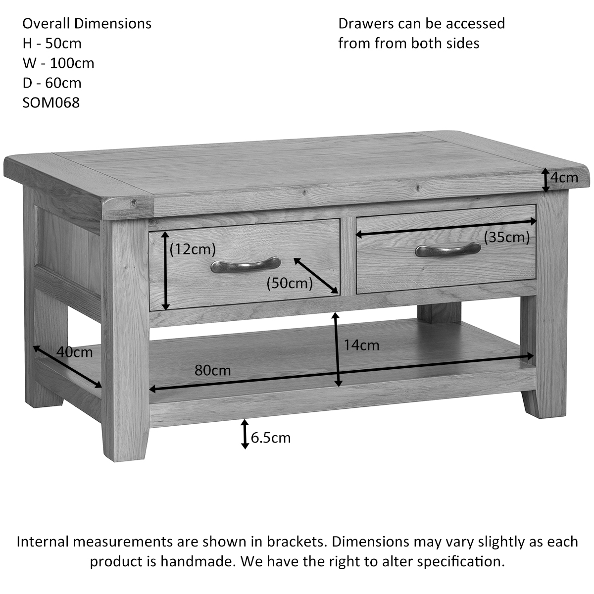 Sofie Coffee Table With 2 Drawers - Image 8