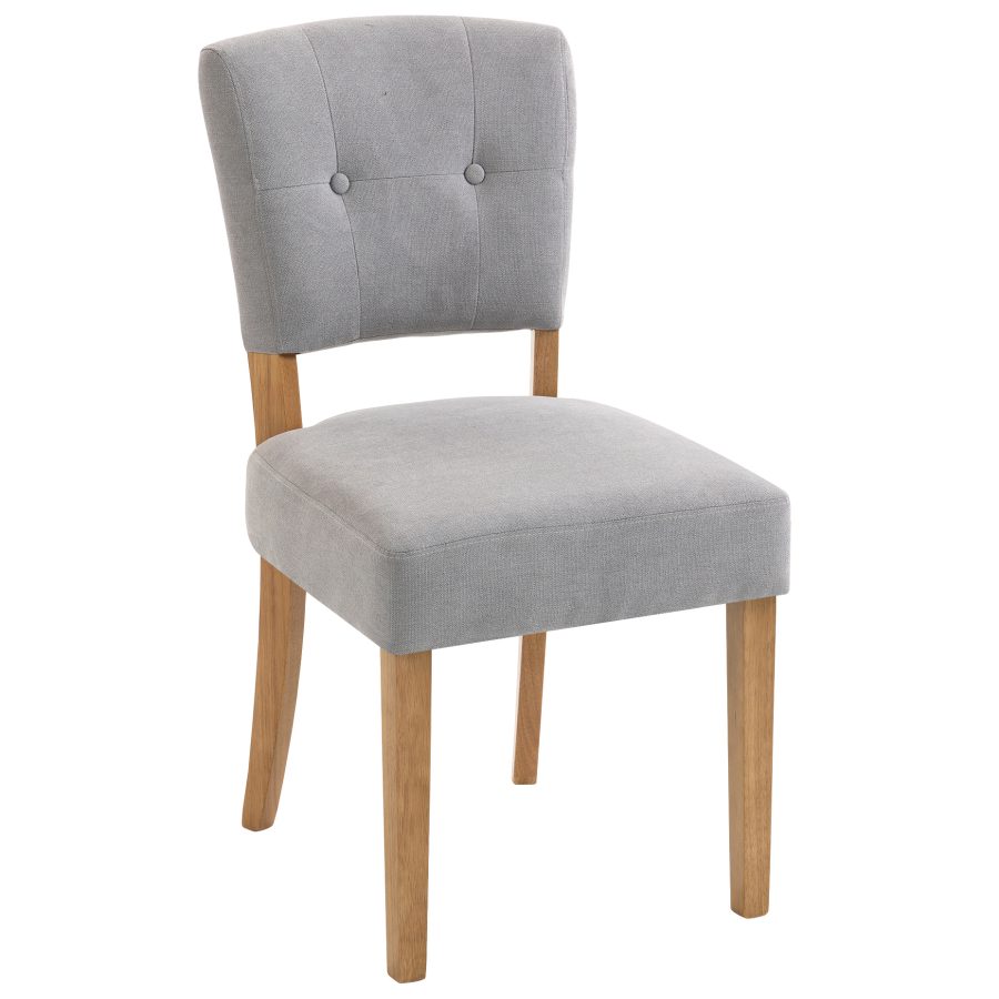Oliver Fabric Open-backed Chair in Stone (OXF045N)