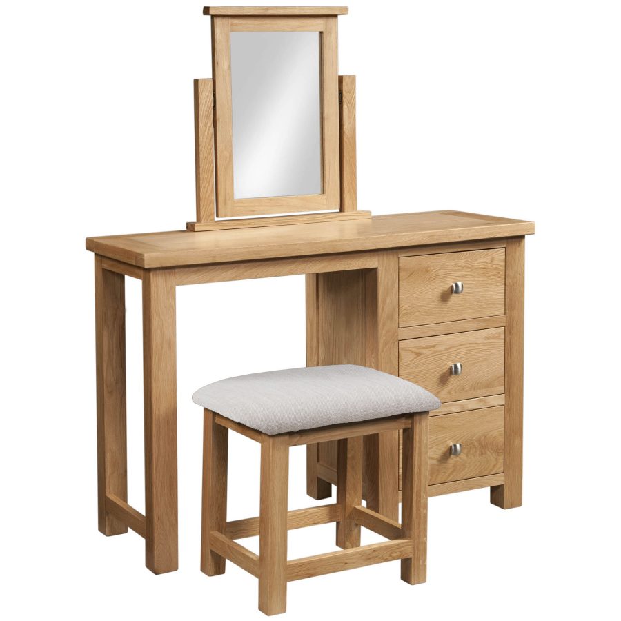 Darcy Single Pedestal Dressing Table And Stool