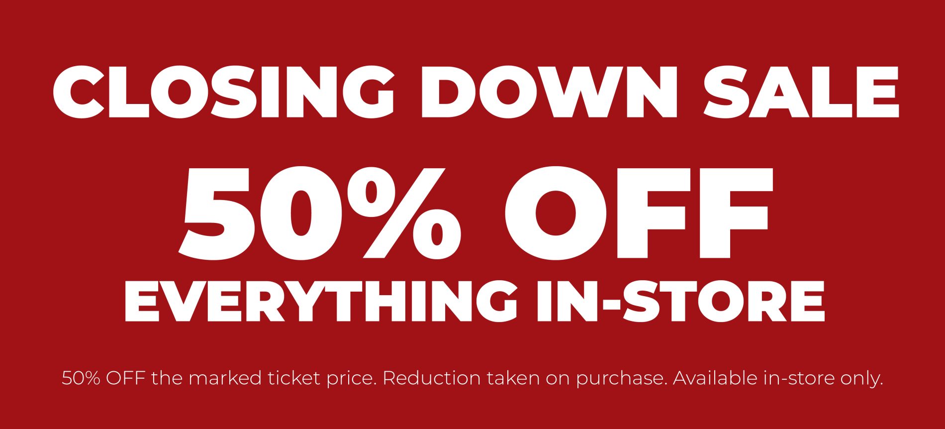 Closing Down Sale